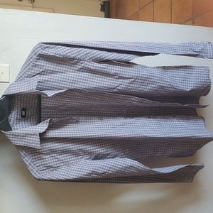 H&M Grey checkered dress shirt XL